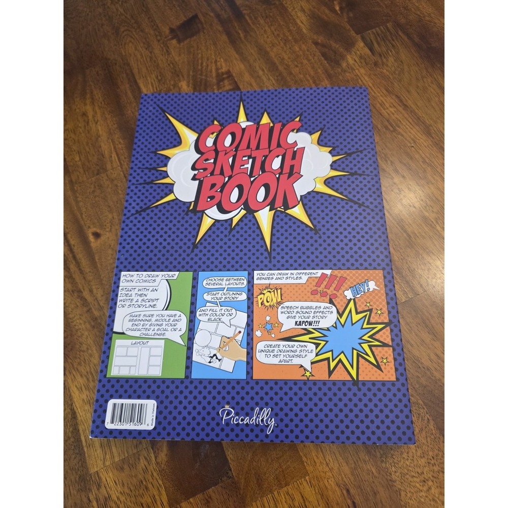 Comic Sketchbook by Piccadilly Create Your Own Comic DIY Paperback NEW - Picture 2 of 10